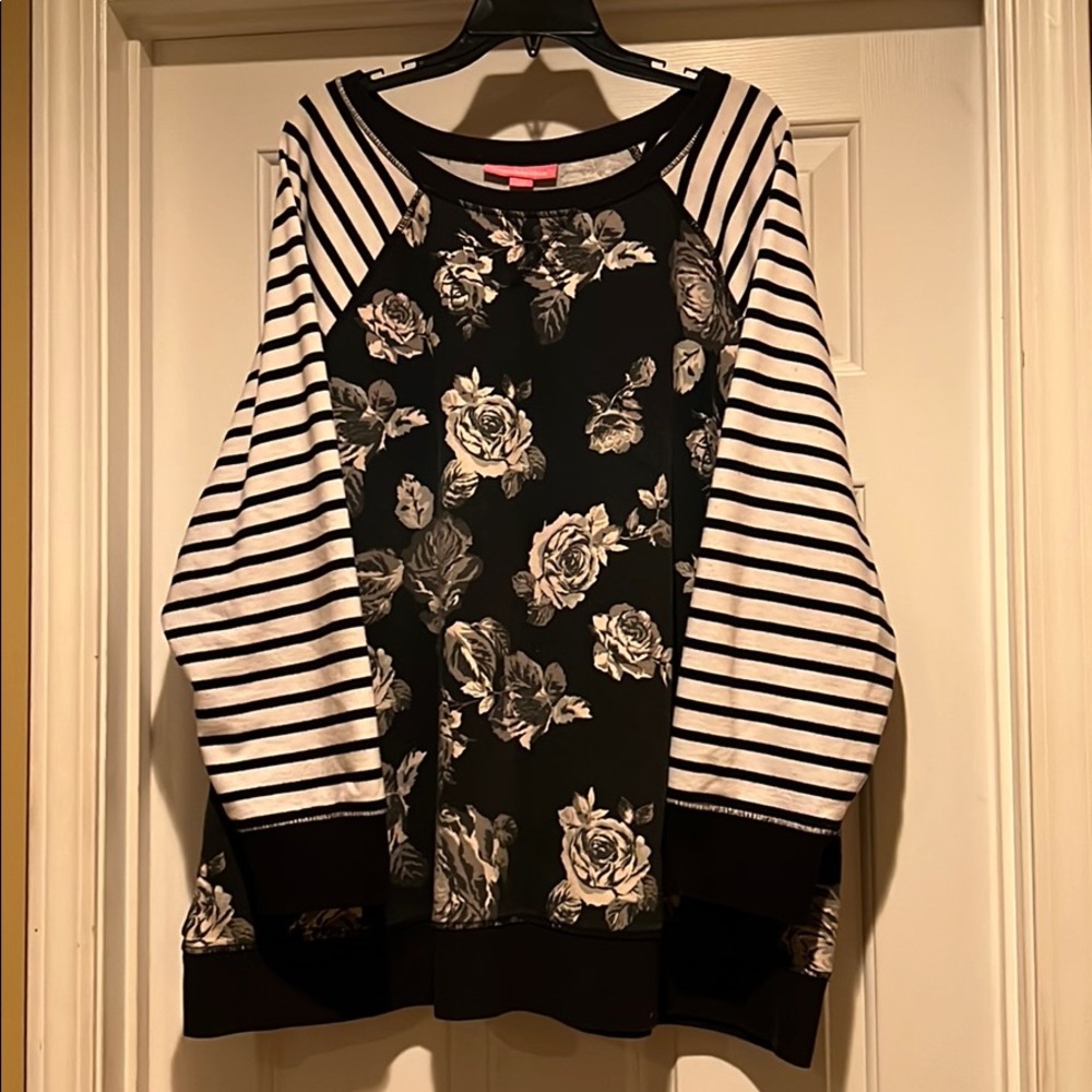 Stripes and florals sweatshirt